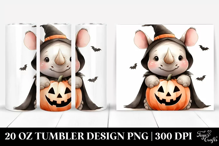 Comming Up Halloween Rhino 20 Oz Tumbler