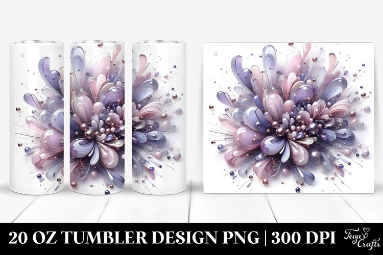 Abstract Pastel Shiny Lilac 20 Oz Tumbler example image 1