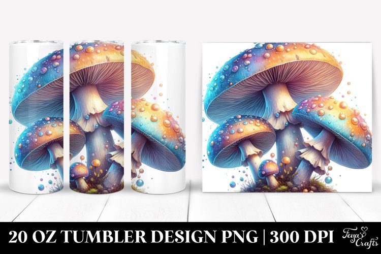 detailed Pastel Shiny Mushroom | 20 oz Tumbler
