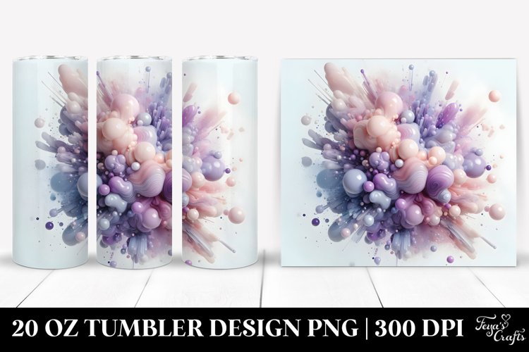 Abstract Pastel Glossy Lavender 20 Oz Tumbler example image 1
