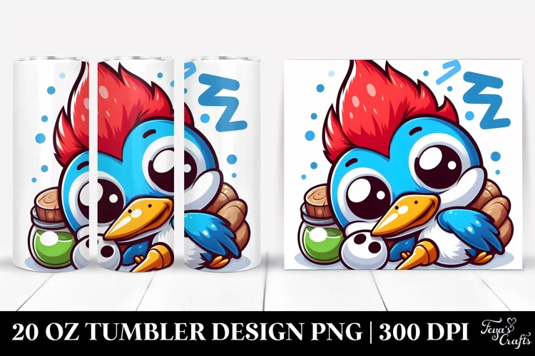 Colorful Crazy Woodpecker Tumbler
