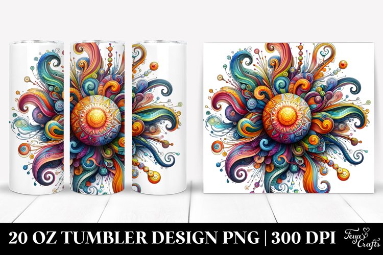 Colorful Whimsical Sun Tumbler example image 1
