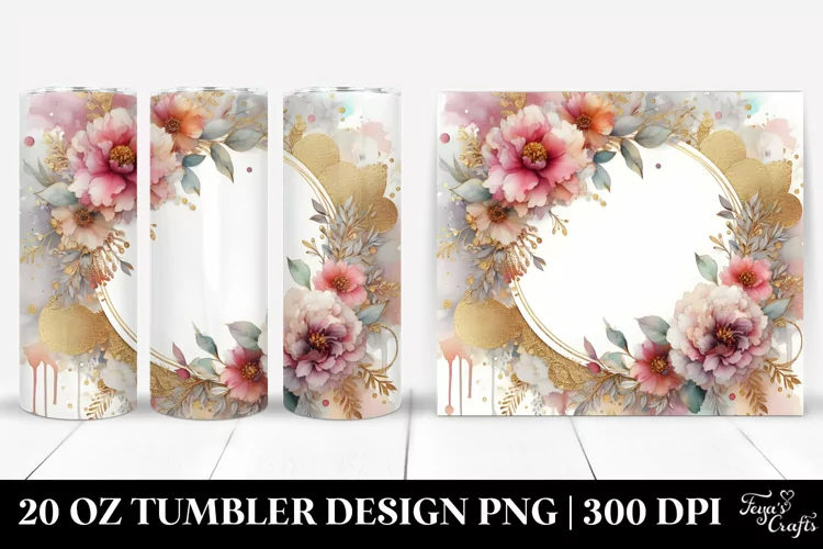 Watercolor Abstract Frame Tumbler