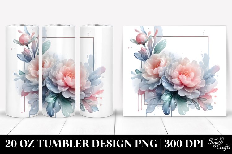 Abstract Pastel Glossy Sweet Pea 20 Oz Tumbler example image 1