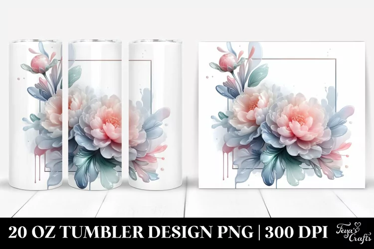 Abstract Pastel Glossy Sweet Pea 20 Oz Tumbler