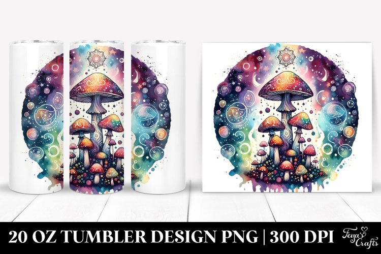 Vibrant Magical Celestial Mushroom Clipart