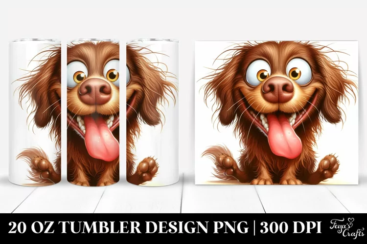 Crazy Looking Retriever Sitting | 20 Oz Tumbler