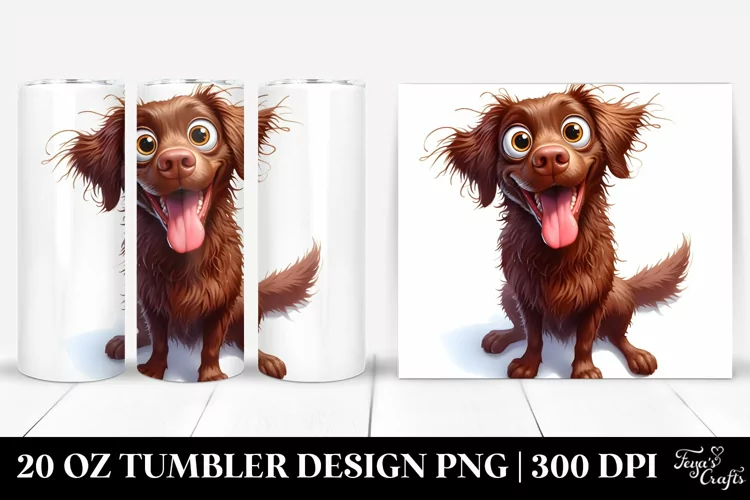 Crazy Looking Retriever Sitting | 20 Oz Tumbler