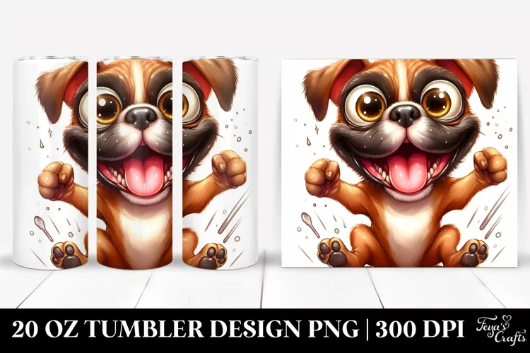 Crazy Looking Boxer Sitting | 20 Oz Tumbler