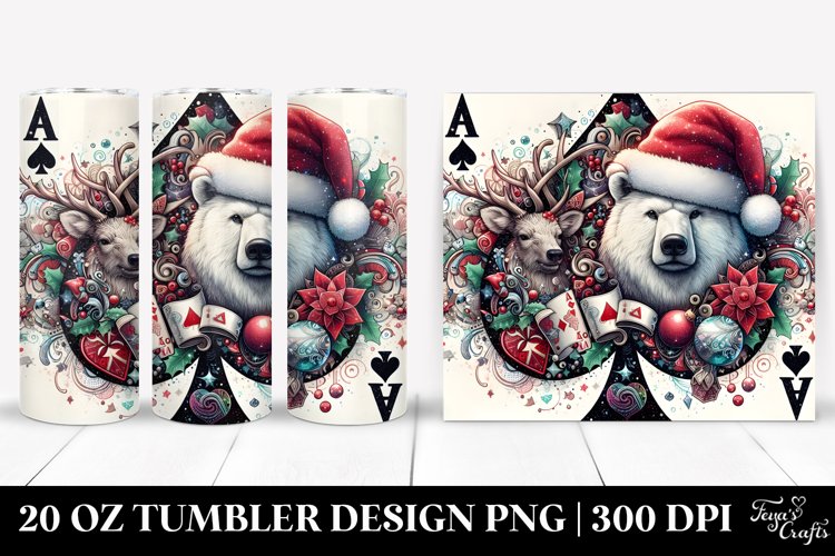 Christmas PNG 20 Oz Tumbler Design example image 1