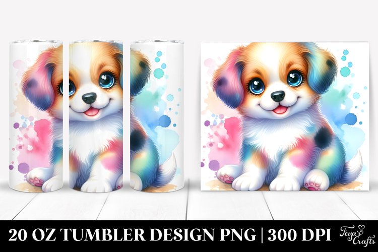 Colorful Cute Baby Puppy | 20 Oz Tumbler