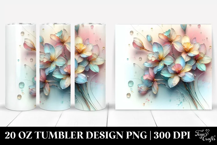 Abstract Pastel Shiny Narcissus 20 Oz Tumbler