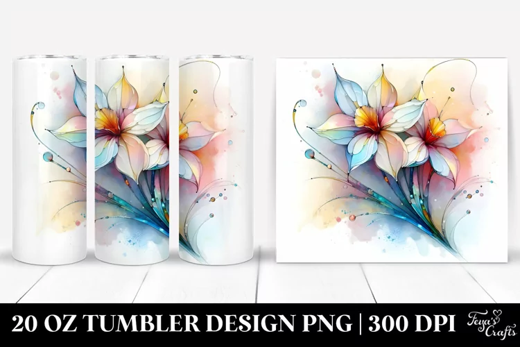 Abstract Pastel Shiny Narcissus 20 Oz Tumbler