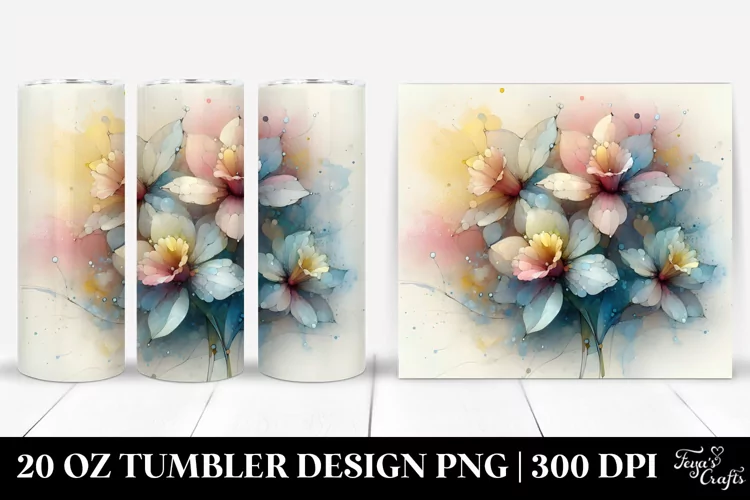 Abstract Pastel Shiny Narcissus 20 Oz Tumbler