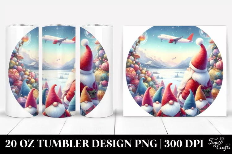 Christmass Plane View, Watercolor 20 Oz Tumbler