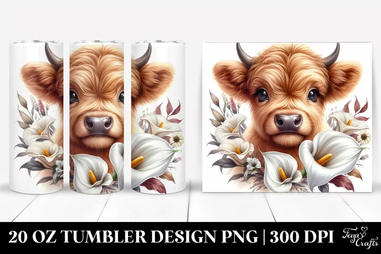 Cute Baby Highland Cow Tumbler