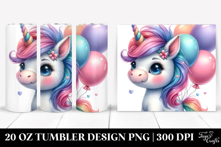 Watercolor Unicorn Haircut | 20 oz Tumbler