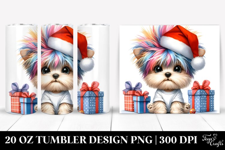 Enthusiastic Havanese Puppy, Watercolor 20 Oz Tumbler example image 1