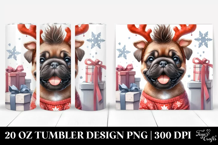 Enthusiastic Baby Bullmastiff, Watercolor 20 Oz Tumbler