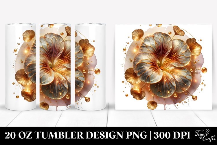 Shiny Nasturtium with Golden Insertions | 20 Oz Tumbler example image 1
