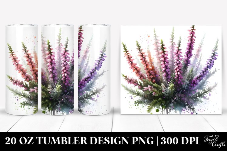 Glossy Watercolor Heather | 20 Oz Tumbler example image 1