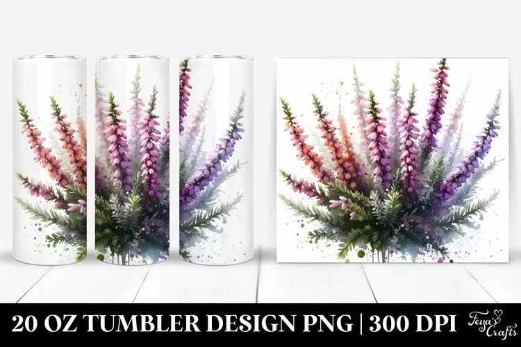 Glossy Watercolor Heather | 20 Oz Tumbler