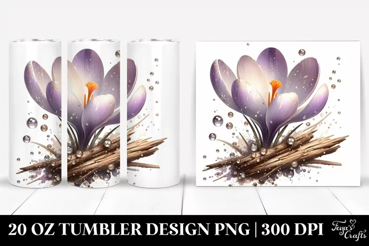 Shiny Crocus with Metallic Insertions | 20 Oz Tumbler