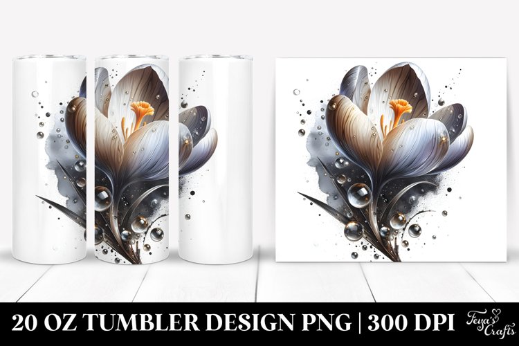 Shiny Crocus with Metallic Insertions | 20 Oz Tumbler example image 1