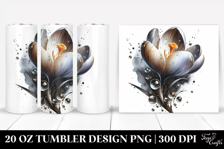 Shiny Crocus with Metallic Insertions | 20 Oz Tumbler