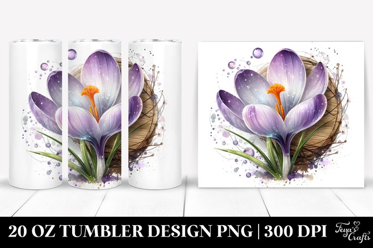 Shiny Crocus with Metallic Insertions | 20 Oz Tumbler example image 1