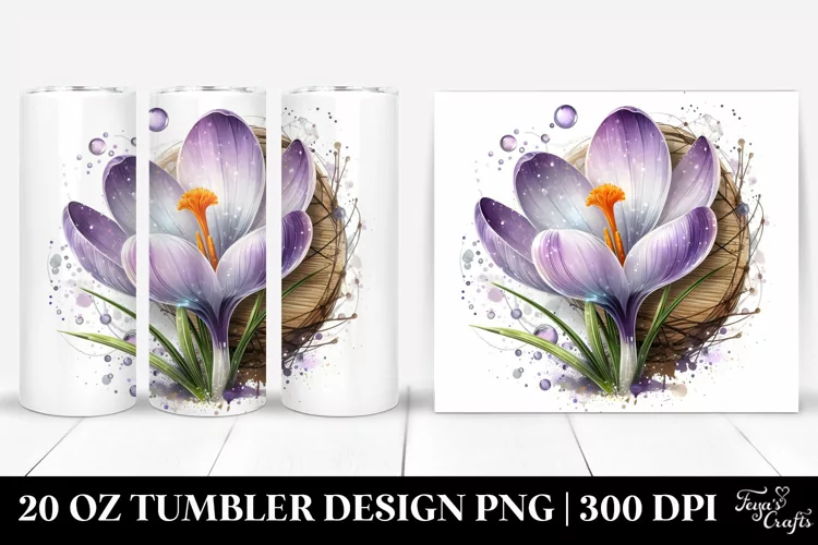 Shiny Crocus with Metallic Insertions | 20 Oz Tumbler