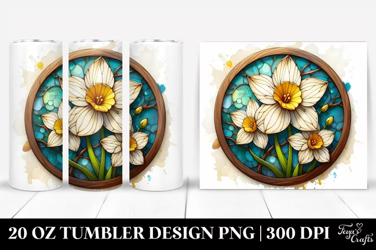Wooden Stained Narcissus with Golden Insertions | 20 Oz