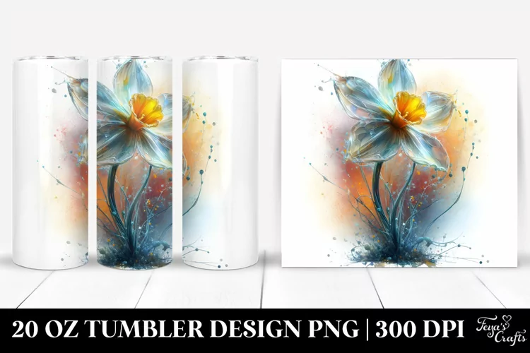 Abstract Shiny Narcissus with Material | 20 Oz Tumbler