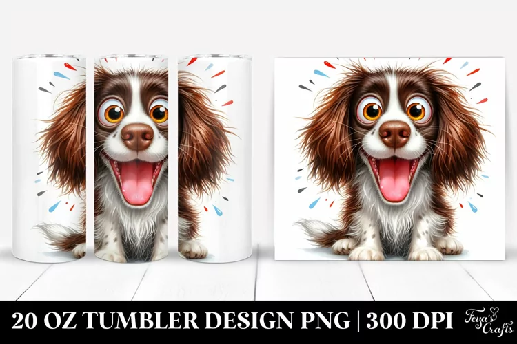 Crazy Looking Watercolor English Springer Spaniel | 20 Oz