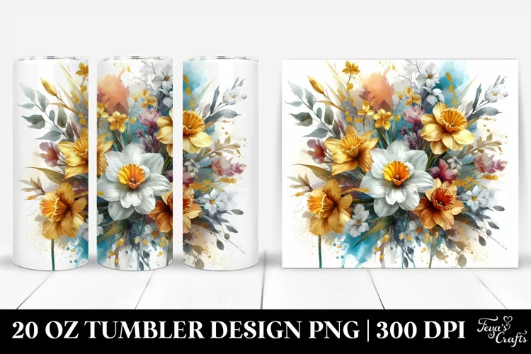 Vibrant Bouquet Gold Foil | 20 Oz Tumbler