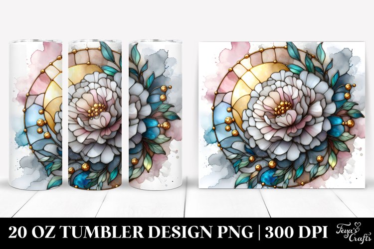 Stained Carnation with Golden Insertions | 20 Oz Tumbler example image 1