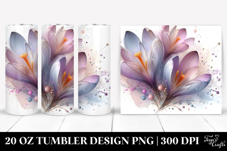 Crocus Artwork, 20 Oz Tumbler example image 1