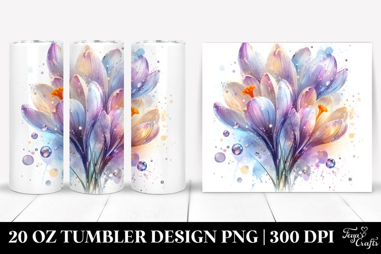 Crocus Artwork, 20 Oz Tumbler example image 1
