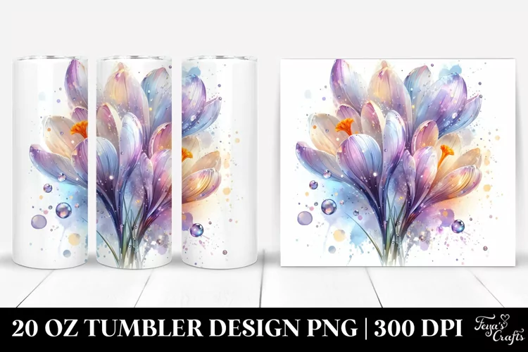 Crocus Artwork, 20 Oz Tumbler