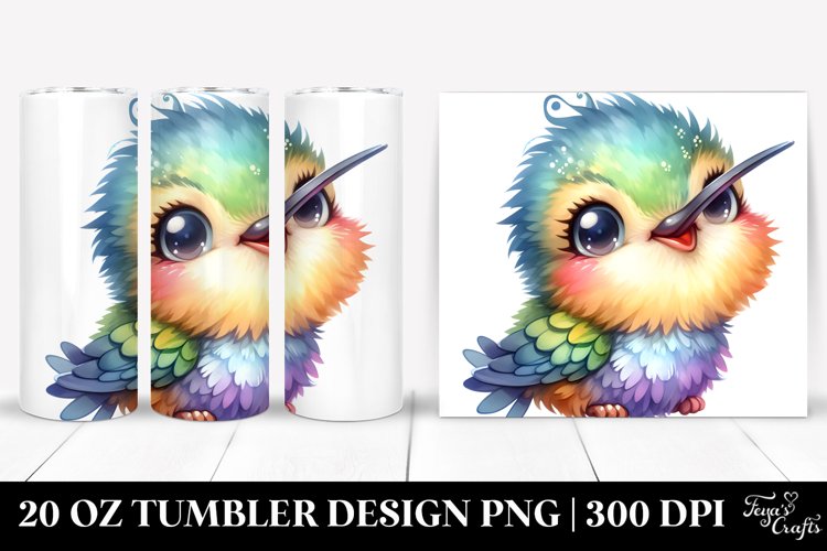 Colorful Baby Hummingbird Tumbler example image 1