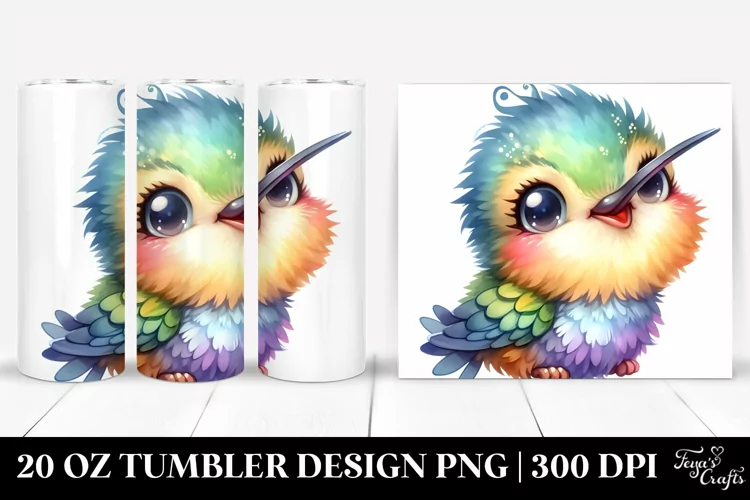 Colorful Baby Hummingbird Tumbler
