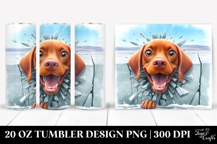 Crazy Looking Vizsla | 20 oz Tumbler example image 1