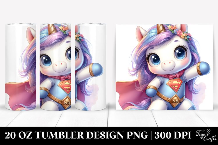 Baby Unicorn Posing as Hero | 20 Oz Tumbler example image 1