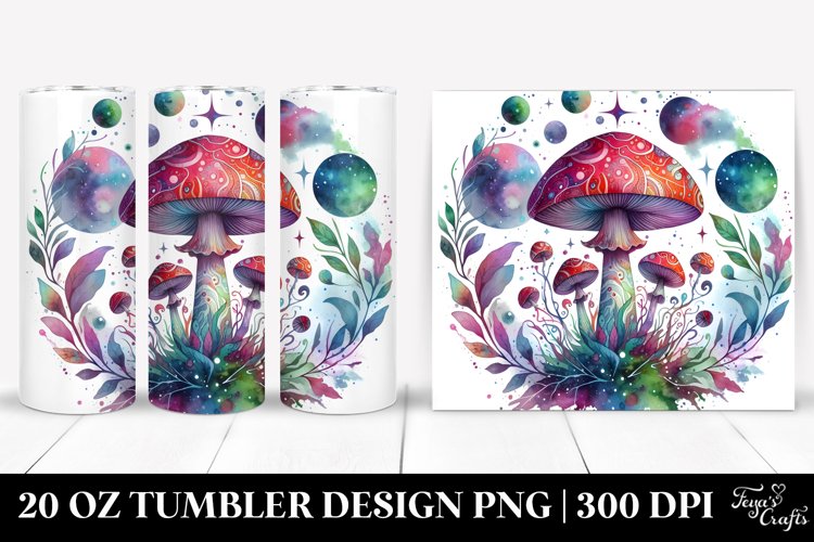 Magical Celestial Mushroom | 20 oz Tumbler example image 1