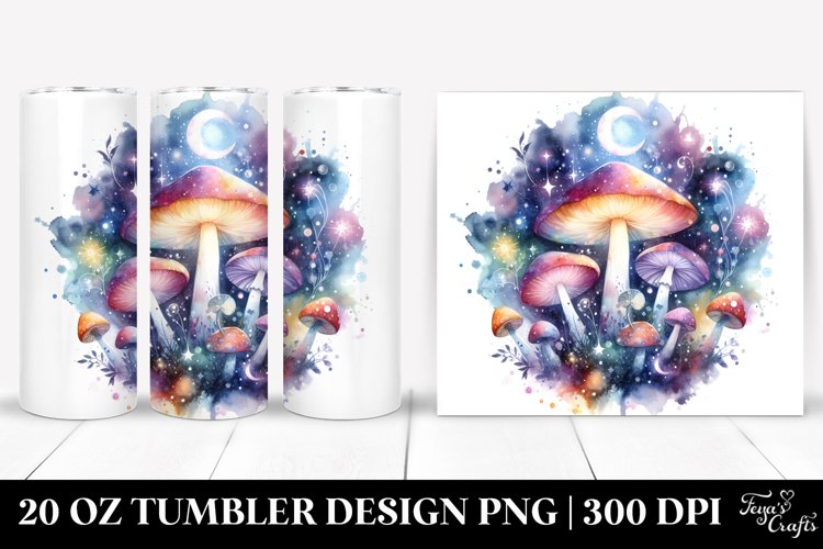 Magical Celestial Mushroom | 20 Oz Tumbler example image 1