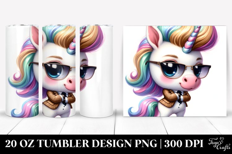 Baby Unicorn Posing as Johnny Bravo | 20 Oz Tumbler