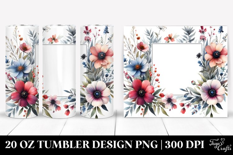 Bold Wild Flowers Frame | 20 Oz Tumbler example image 1
