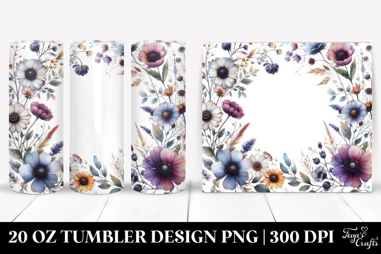 Bold Wild Flowers Frame | 20 Oz Tumbler example image 1