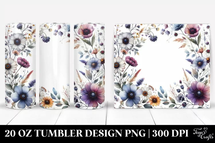 Bold Wild Flowers Frame | 20 Oz Tumbler