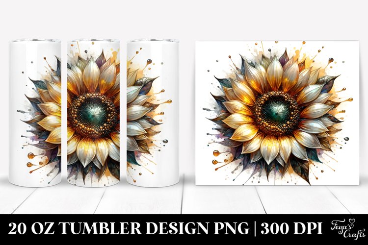 Shiny Sunflower | 20 Oz Tumbler example image 1